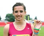 Georgia Taylor (Essex) winner of the Inter Girls Discus.